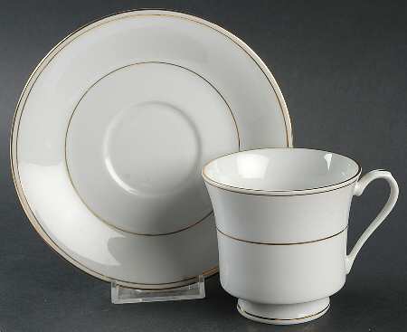 Classic Gold Footed Cup & Saucer Set