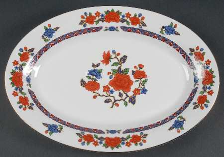 Old Imari 14" Oval Serving Platter by Crown Ming