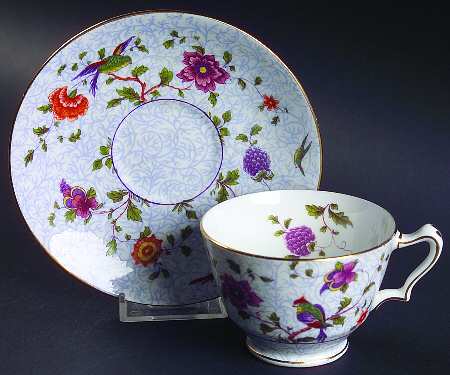 Bird of Paradise Footed Cup & Saucer Set