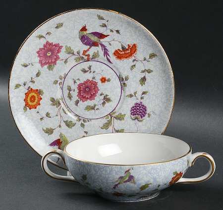 Bird of Paradise Flat Cream Soup Bowl
