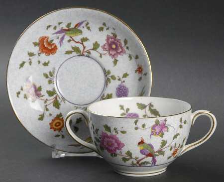 Bird of Paradise Flat Bouillon Cup & Saucer