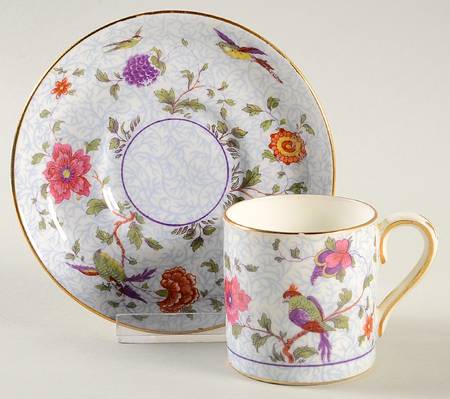 Bird of Paradise Flat Demitasse Cup & Saucer Set