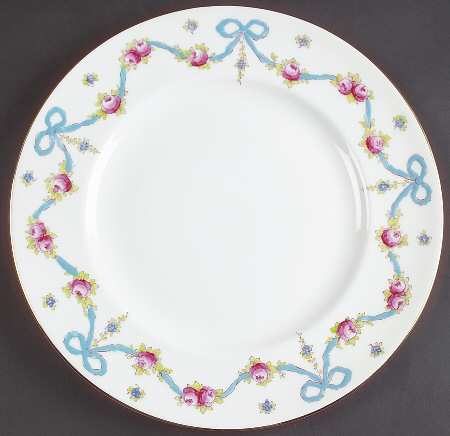 Blue Bow Dinner Plate