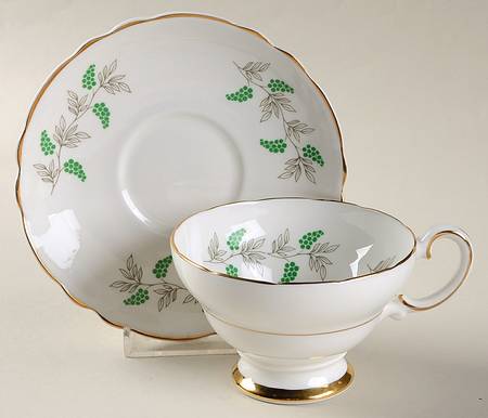 Eden Green Footed Cup & Saucer Set