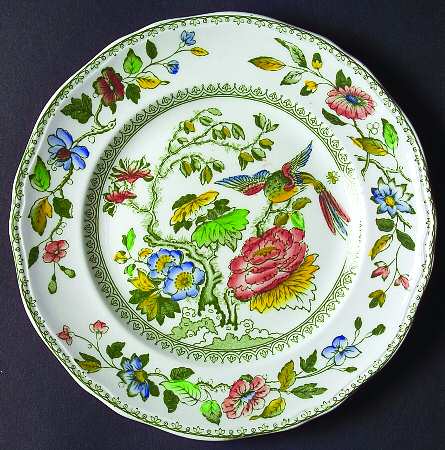 Davenport Green Multicolor Salad Plate