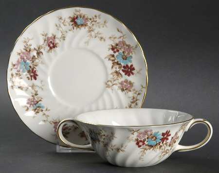Elizabethan Flat Cream Soup Bowl & Saucer Set