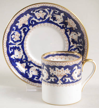 Ellesmere Cobalt Blue Flat Demitasse Cup & Saucer Set