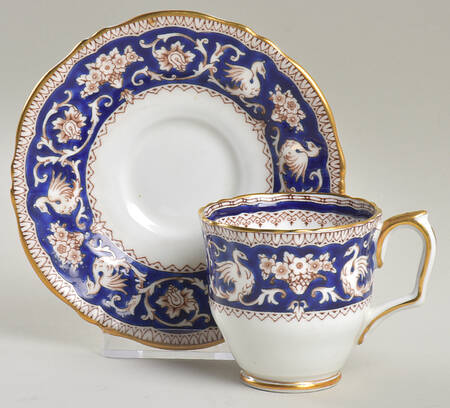 Ellesmere Cobalt Blue Footed Demitasse Cup & Saucer Set