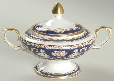 Ellesmere Cobalt Blue Sugar Bowl & Lid