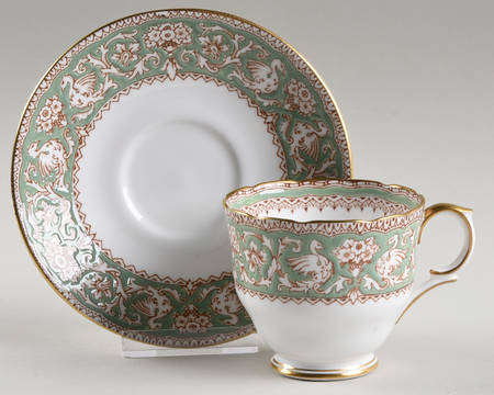 Ellesmere Green Footed Cup & Saucer Set