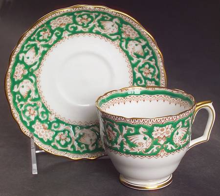 Ellesmere Green Footed Cup & Saucer Set