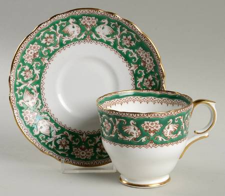 Ellesmere Green Footed Cup & Saucer Set
