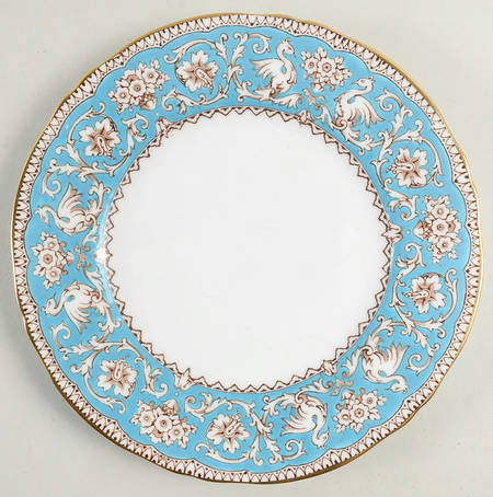 Ellesmere (Turquoise, Gold Trim) Salad Plate