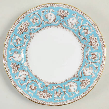 Ellesmere (Turquoise, Gold Trim) Bread & Butter Plate