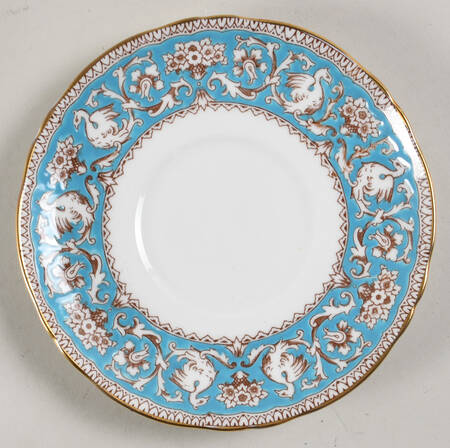 Ellesmere (Turquoise, Gold Trim) Saucer for Cream Soup Bowl