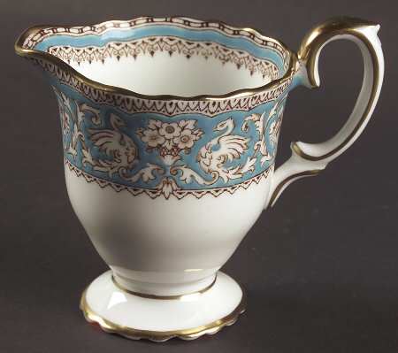 Ellesmere (Turquoise, Gold Trim) Creamer