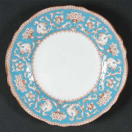 Ellesmere Turquoise and Beige (Tan Trim) Bread & Butter Plate