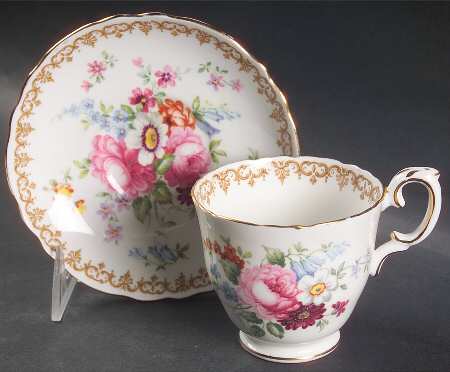 England's Bouquet Footed Cup & Saucer Set