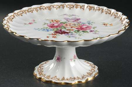 England's Bouquet Round Compote (Height X Width)
