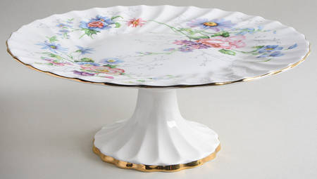 England's Glory (Scalloped) 10" Diameter Pedestal Cake Stand