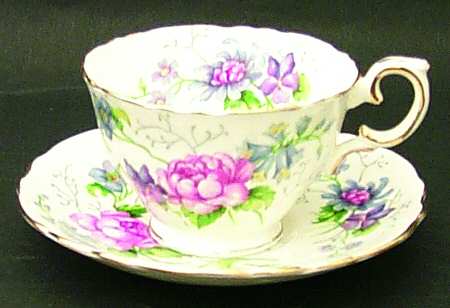 England's Glory (Scalloped) Footed Cup & Saucer Set