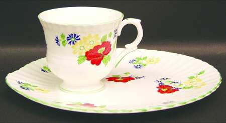 English Garden Snack Plate & Cup Set