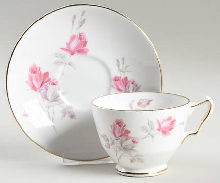 English Rose Footed Cup & Saucer Set