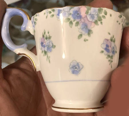 Forget Me Not Footed Demitasse Cup