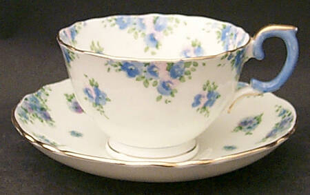 Forget Me Not Footed Cup & Saucer Set