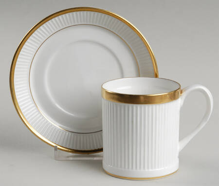 Golden Glory Flat Cup & Saucer Set