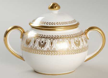 Gold Victoria Sugar Bowl & Lid