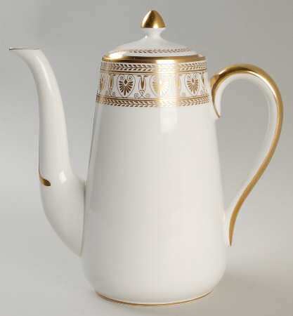 Gold Victoria Coffee Pot & Lid