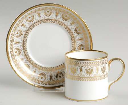 Gold Victoria Flat Cup & Saucer Set