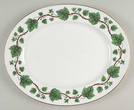 Green Vine 13" Oval Serving Platter