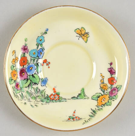 Hollyhock Saucer for Demitasse Cup