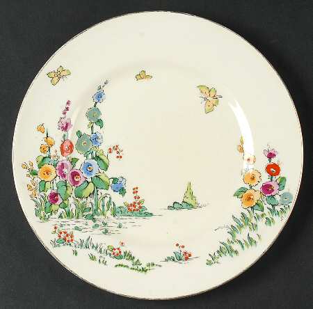 Hollyhock Luncheon Plate