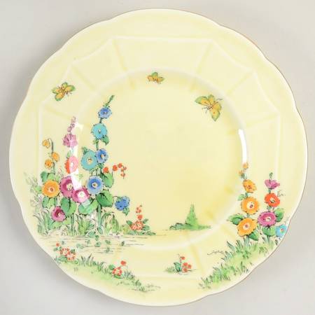 Hollyhock Luncheon Plate