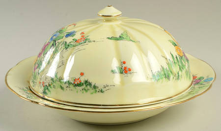 Hollyhock Muffin Dish & Lid