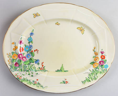 Hollyhock 11" Oval Serving Platter