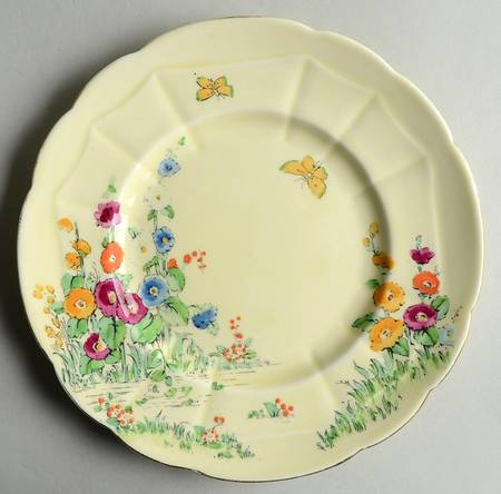 Hollyhock Salad Plate