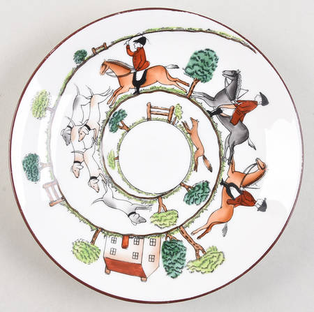 Hunting Scene Saucer for Oversized Cup