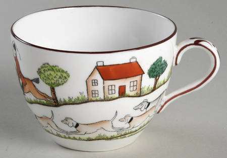 Hunting Scene Flat Cup