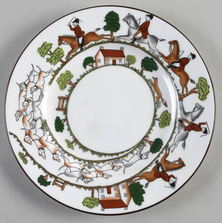 Hunting Scene Salad Plate