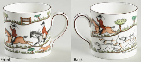 Hunting Scene Flat Cup