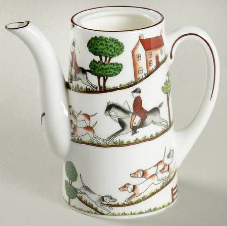 Hunting Scene Mini Coffee Pot No Lid