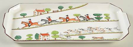 Hunting Scene Large Sandwich Tray