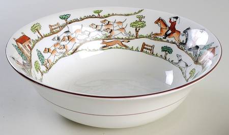 Hunting Scene 8" Round Vegetable Bowl