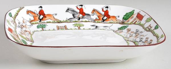 Hunting Scene 8" Square Dish