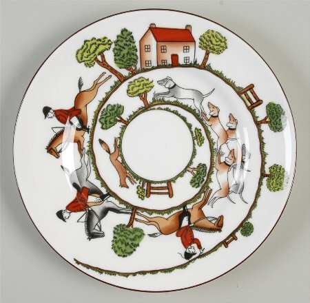 Hunting Scene Bread & Butter Plate