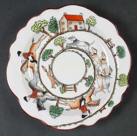 Hunting Scene Wine Bottle Coaster